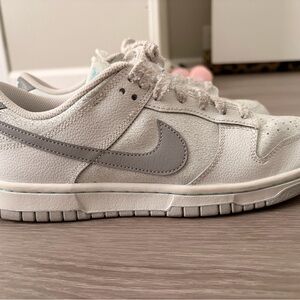 Nike white and light blue dunks